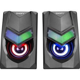 Resim SNOPY SN-X25 2.0 SİYAH 3WX2 USB RGB IŞIKLI SPEAKER HOPARLÖR 