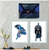 Resim Batman Üçlü Takım Çerçeveli Poster Tablo 