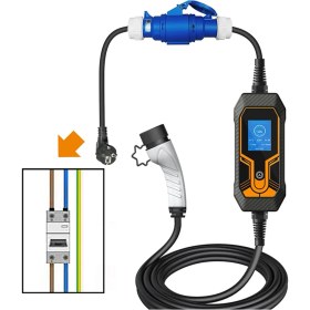 Resim Parallax Ev Şarj Cihazı Dişi Fiş 3 Pinli Adaptör 32A 1 Faz 7kw Şarj Cihazı Ab Fişi (Yurt Dışından) 