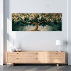 Resim Altın Ve Yeşil Ağaç - 200x70 