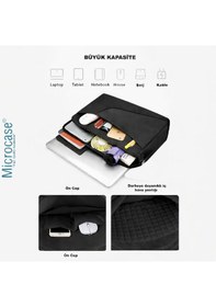 Resim Microcase Lenovo Tab M10 Tb328fu 10.1 İnch / T328 Macbook Uyumlu Laptop Çantası 2 Bölmeli + Bluetooth Klavye+mouse+tablet Standı Siyah Al5568 