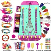 Resim Kolye & Bilezikler için Tam DIY El Sanatları Seti - Pembe/Yeşil/Sarı Renklerde Ahşap İpler, Boncuklar, Süsler ve Araçlarla Canlı El Yapımı Takı Yapım Seti - Gençlerin Yaratıcı Projeleri, Doğum Günü, Noel & Her Mevsim Hediyeleri için İdeal, Takı Yapımı İçin Boncuklar 