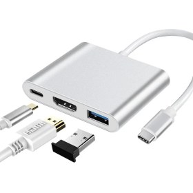 Resim Daytona CF01 Macbook Uyumlu 4K Full HD 1080p Type C To 3 Portlu HDMI - USB 3.0 - PD Çevirici Hub Adaptör 