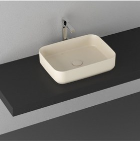 Resim İsvea Infinity 50 cm Tezgahüstü Lavabo - Fildişi 