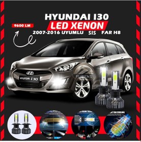 Resim Hyundai İ30 2007-2016 Sis Farı Uyumlu Şimşek Etkilii Led Xenon Pro Series H8 