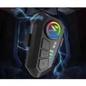 Resim MATECHNO Motorsiklet Kask Interkom Kulaklık Rgb Işık Bluetooth 5.3 Bağlantı 