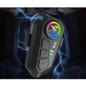 Resim MATECHNO Motorsiklet Kask Interkom Kulaklık Rgb Işık Bluetooth 5.3 Bağlantı 