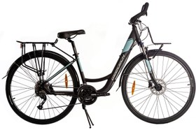 Resim Geotech Life 28 0.1 28 Jant 27 Vites HD Şehir Tur Bisikleti - Mat Siyah Mavi 
