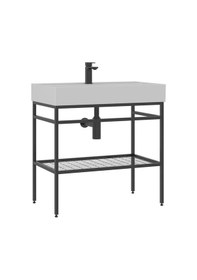 Resim Orka Capetown 80 Cm Beyaz Banyo Dolabı Alt Modül Ve Lavabo Beyaz 