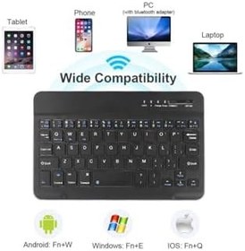 Resim Ipad Pro Nesil 11 A1980-a1934 Uyumlu Bleutooth Tablet Klavyesi Mini Slim Şarjlı Kablosuz 
