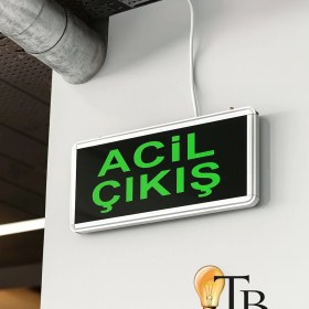 Resim Venso Acil Çıkış Işıldak LED Exit Tabela - Çift Yönlü Acil Aydınlatma Armatürü 1 Adet 
