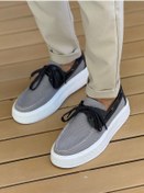 Resim Pabucmarketi Bağcıklı Triko Erkek Casual Ayakkabı Antrasit Çok Renkli 