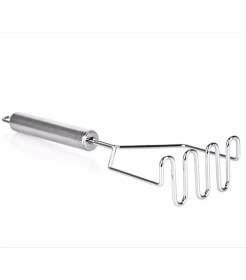 Resim Gilli Store Pratik 24 cm Lüks Paslanmaz Metal Zikzak Patates Ezici Püre Yapıcı Sarımsak Ezici 