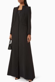 Resim Zarif Blazer Yaka Abaya ile Kalıcı Şıklığı Yakalayın - Siyah / S 