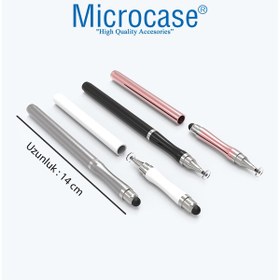 Resim Microcase Universal Telefon Tablet Ipad 2in1 Disk Uçlu Stylus Pen Dokunmatik Kalem - Al3464 