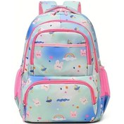 Resim Honeybeeshop Mavi Büyük Kapasiteli Öğrenci Sırt Çantası Okul Çantası Mavi 