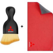 Resim Araba Iç Toz Temizleme Yumuşak Fırça Araba Yıkama Havlu Araç Araba Toz Temizleme Red 1set Big 1 Piece Set 