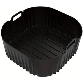 Resim Elmpaly 1 Adet Siyah Silikon Fırın Tepsisi Airfryer Philips Na229 Yapışmaz Mikrodalga 