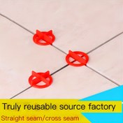 Resim 100 Adet Tekrar Kullanılabilir 2'si 1 Arada Fonksiyon 1mm 1.5mm 2mm 3mm Seramik Karo Çapraz Konumlandırma ve Dikiş Tutma Plastik Çapraz Kart 