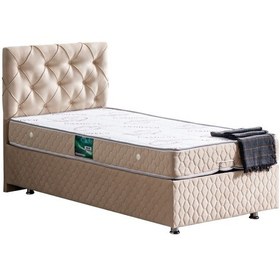 Resim Setaymobilya Baza, Vita Bej Tek Kişilik Baza + Başlık + Comfort Yatak 