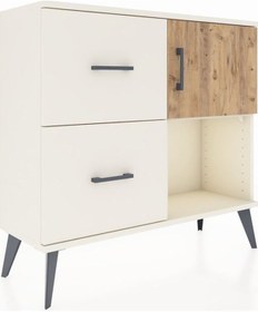 Resim Arges Şifonyer Tek Raflı 2 Çekmeceli Tek Kapaklı 88x30x80 Aytaşı-çam/aytaşı Çam/aytaşı 