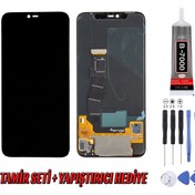 Resim Genos Xiaomi Mi 8 Pro Lcd Ekran Çıtasız Siyah (oled Ekran) Montaj Kiti Hediye 