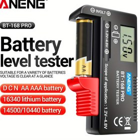 Resim ANENG AN-168 PRO Dijital Lityum Pil Kapasite Test Cihazı, Eşit Yük Analizörü Ekranı ile AAA AA Düğme Hücre Testi 