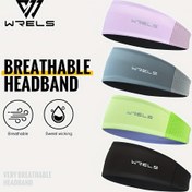 Resim 1 adet, WRELS Soğutma Örgü Başbandı, Nefes alabilirlik ve çabuk kuruma için tasarlanmıştır, Yüksek elastik ve yumuşak konforlu bir uyum sunar, Koşu, yoga, fitness, tenis ve basketbol gibi aktiviteler için idealdir. 