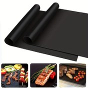 Resim 1 adet / 2 adet yapışmaz fırın matı - yeniden kullanılabilir mikrodalga ve pişirme teflon mutfak matı - 0.12 mm kalınlığında, Izgara Pedleri, temizlemesi kolay ve dayanıklı, Mutfak Barbekü Araçları, BBQ Izgara Matı 