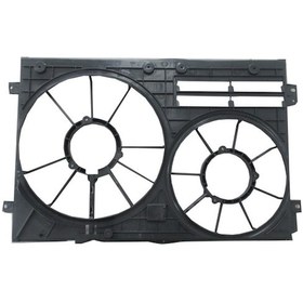 Resim Volkswagen Touran- 03/07 Radyatör Ve Klima Fan Davlumbazı Boş Gövde Çiftli 300w 363mm 