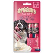 Resim M-Pets Creamy Somonlu Ek Besin ve Köpek Ödülü 4x15 Gr 