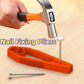 Resim 1 adet [Nail Fixing Pliers] Ergonomik Tırnak Tutucu Pense - Tırnak Tutucu Pense Güvenli Çekiş için Parmakları Korur | Taşınabilir ve Hafif, Tırnak Tutucu Pense | Kolay Tırnak Vidası Bulma | Dayanıklı Plastik Tırnak Teknoloji Malzemeleri | DIY Mobilya Onarım El Aletleri 