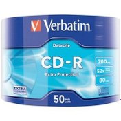 Resim KARGO BEDAVA VERBATİM CD-R 700MB 80 DAKİKA 52X HIZINDA 50'Lİ SPİNDLE 