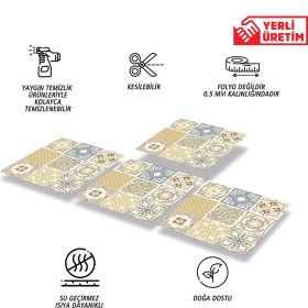 Resim Tink Kendinden Yapışkanlı Soft Çiçek Desenli Pvc Karo 30x30 cm 11 Adet 1m2 