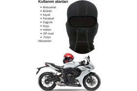 Resim Domin Spor Motosiklet Balaklava Termal Motorcu Maske Termal Çok Amaçlı Sporcu Maskesi 