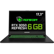 Resim Abra A7 V15.3.6 Intel Core i5 13500H 8 GB RAM 500 GB SSD 6 GB RTX 3050 FreeDOS 17,3" FHD 144 Hz Oyun Bilgisayarı Monster