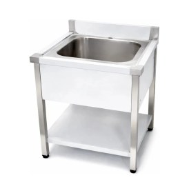 Resim Tek Evyeli Krom Çalışma Tezgahı, Paslanmaz , 