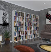 Resim Kenzlife Kitaplık Süper Ga 180 240 19 Byz 6 Katlı 3 Bölme Çift Bölme Opsiyonlu Ofis Mutfak Banyo Dolabı Arkalıksız Çok Renkli 