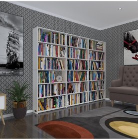 Resim Kenzlife Kitaplık Süper Ga 180 240 19 Byz 6 Katlı 3 Bölme Çift Bölme Opsiyonlu Ofis Mutfak Banyo Dolabı Arkalıksız Çok Renkli 