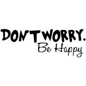 Resim Dont Worry Be Happy Yapışkan Arma Araç&motor&dekor 20 X 6 Cm 