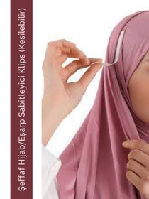 Resim değer Şeffaf Hijab/Eşarp Sabitleyici Klips (Kesilebilir) 60 ADET 