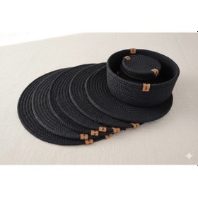 Resim 13 Parça American Servis Supla Seti Siyah Runner Ekmek Sepeti Siyah - Çok Renkli 