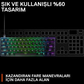 Resim Steelseries Apex 9 Mini Mekanik Oyun Klavyesi 