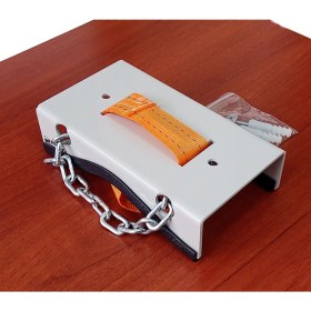 Resim Asm Gaz Tüpü Sabitleme Aparatı / Oksijen, Azot, Yangın Tüpü Duvara Sabitleme Aparatı , Metal gövde, kemer ve zincirli, 10 litre, 40 litre ve 50 litre gaz tüpleri için uygun ölçüde 