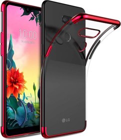 Resim STOREMAX Elfshop LG K40s Kılıf Skyfall Transparent Clear Kırmızı Nzshp 1073447 