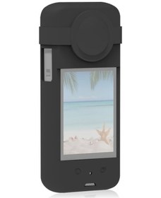 Resim Insta360 X3 Puluz Silikon Koruyucu Koruyucu Koruyucu Koruyucu Koruyucu Kılıf Siyah 