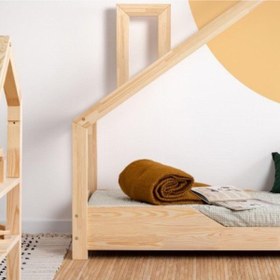 Resim Markaawm Çatılı Montessori Yatak 90x190 Ahşap Çocuk Karyola MiniWood