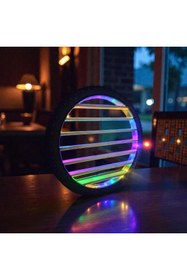 Resim ALASTOR Renkli Işık Tekerlek Duvar Rafı Ahşap Dekoratif Lastik Çocuk Otoparkı. 