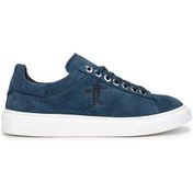 Resim Tamer Tanca Erkek Hakiki Deri Mavi Sneakers & Spor Ayakkabı 04 4502-42 Erk Ayk Y25 Kot Mavı Suet Mavi 