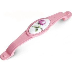 Resim Eym Tomurcuk Porselen Mobilya Dolap Kulp Pembe Gül Pembe 